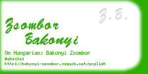 zsombor bakonyi business card